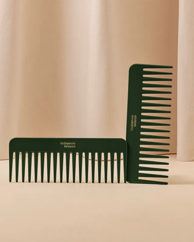 la-bonne-brosse-le-peigne-large-d-m-lant-en-ac-tate-vert-emeraude image 1