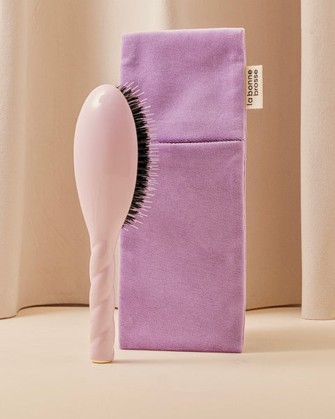 la-bonne-brosse-la-pochette-grande-brosse-pochette-velours-et-satin-rose-lilas image 2