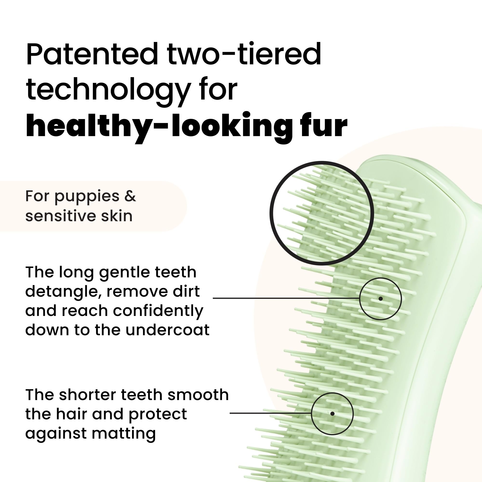 tangle-teezer-pet-teezer-puppy-brosse-de-toilettage-pour-chiot-peau-sensible-men image 2