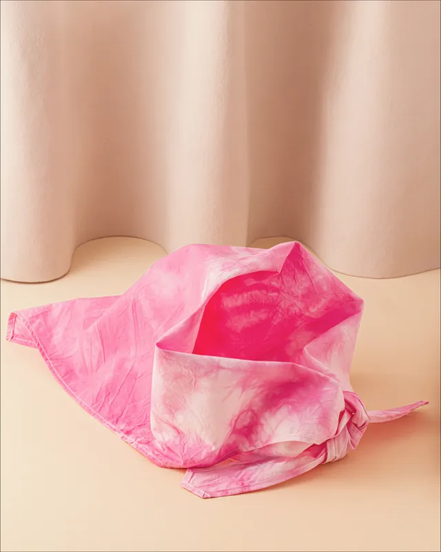 la-bonne-brosse-fichu-salty-gelato-rose-roseanna-accessoire-cheveux-coton image 1