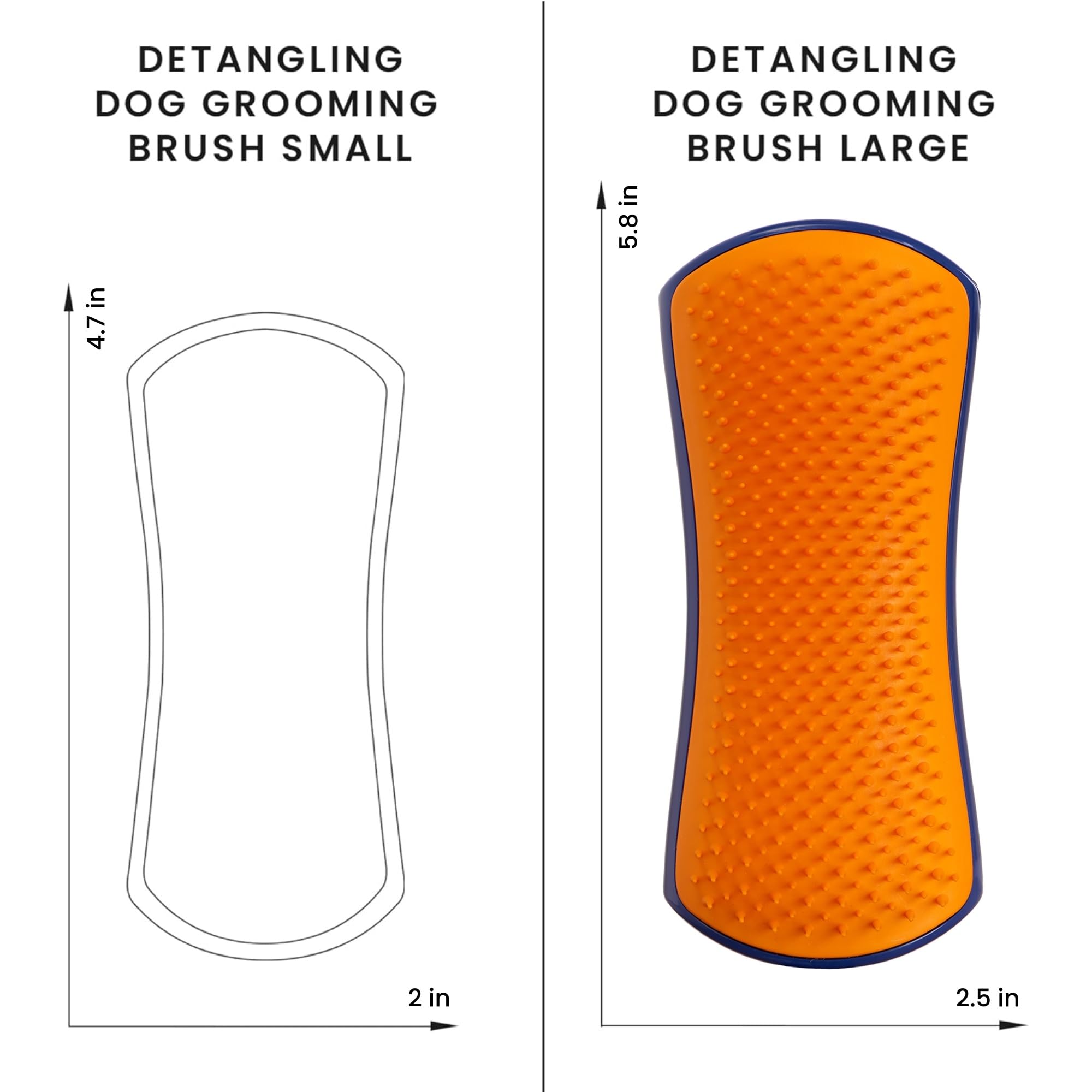 tangle-teezer-pet-teezer-grande-brosse-d-m-lante-chien-bleu-marine-et-orange image 6