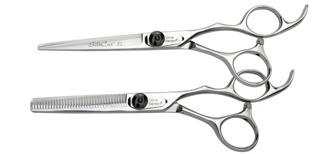 ciseaux-de-barbier-olivia-garden-silkcut-xl-6-pouces-acier-renforc-poign-e-ergon image 1