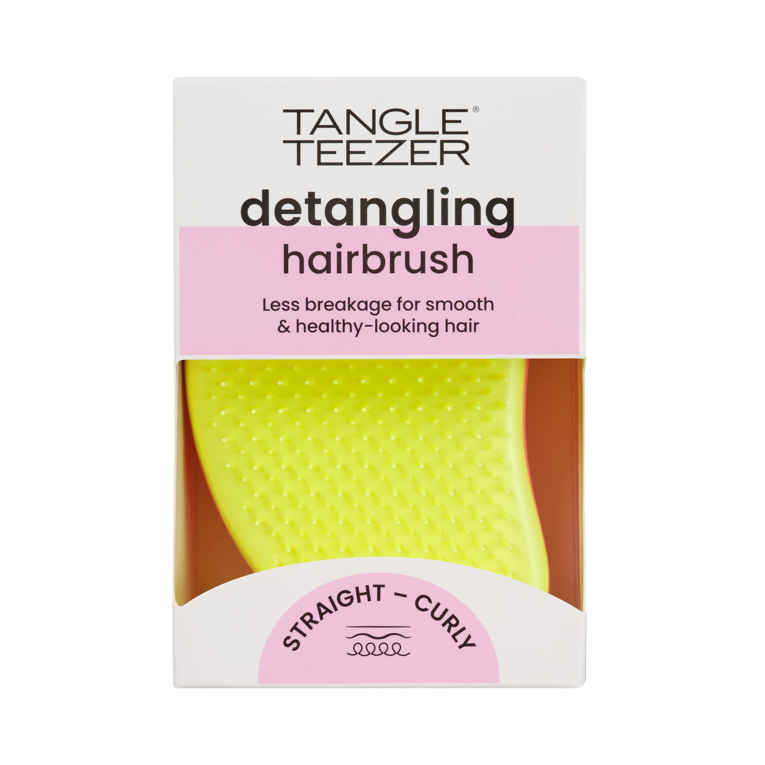 tangle-teezer-original-brosse-d-m-lante-compacte-salmon-pink-hyper-yellow image 3