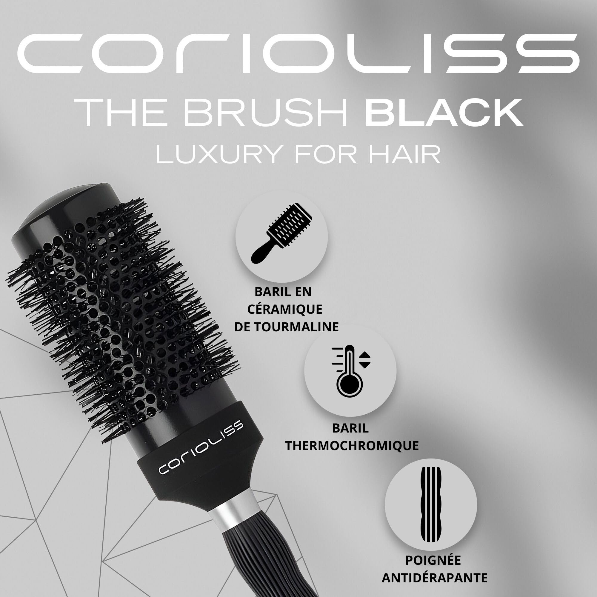 corioliss-the-brush-black-53-mm-brosse-rouleau-c-ramique-cheveux-courts image 2