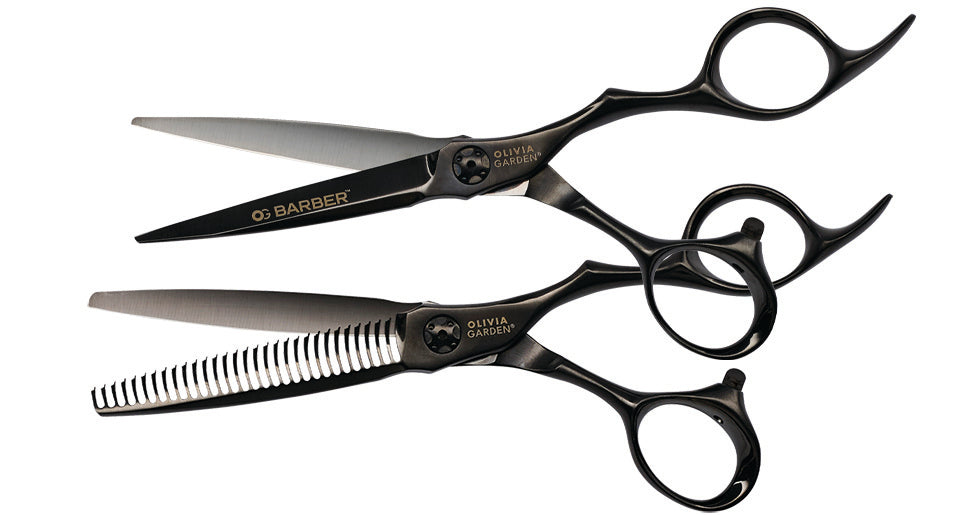 olivia-garden-og-barber-shears-ciseaux-de-barbier-titane-noir-mat image 1