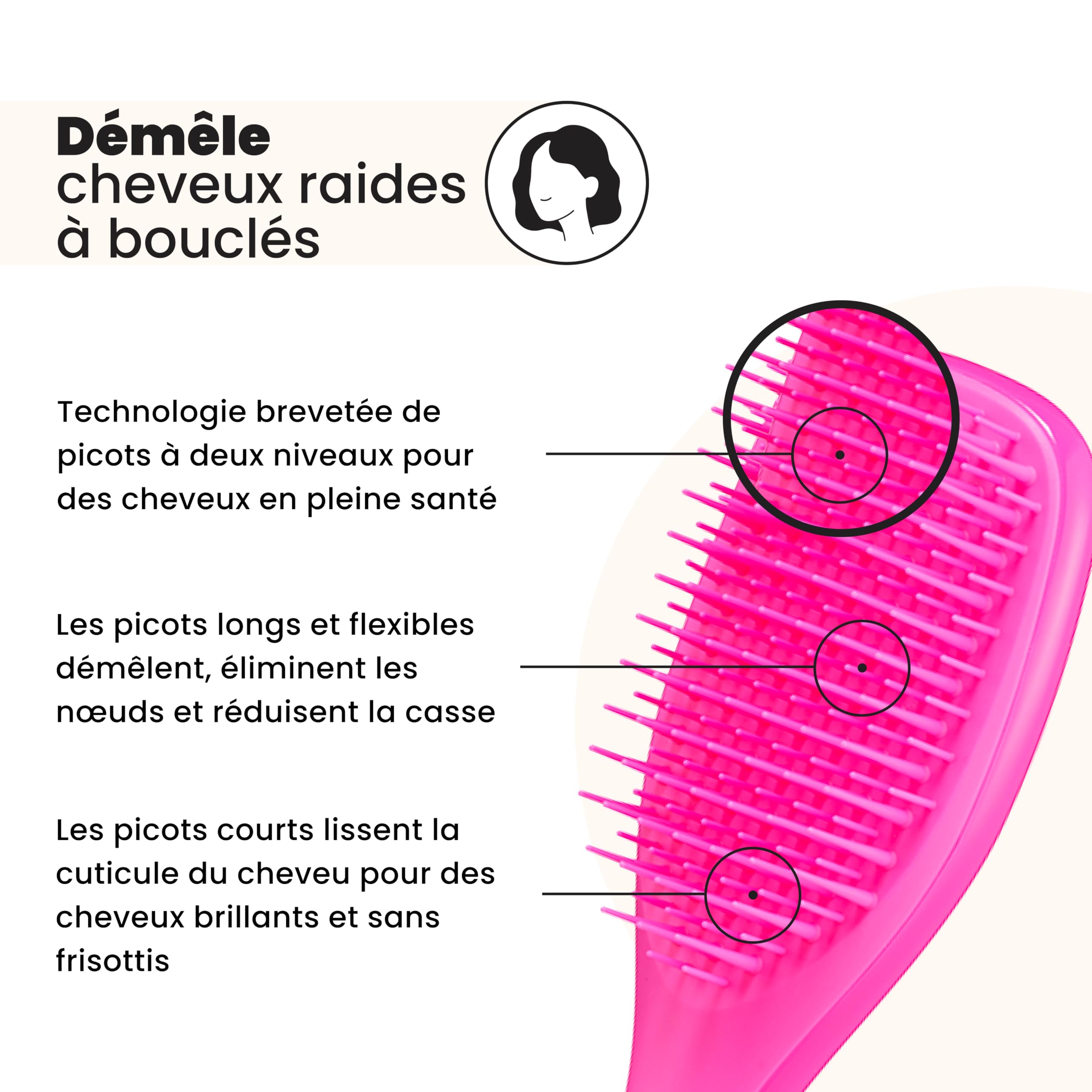 tangle-teezer-mini-ultimate-detangler-mini-brosse-d-m-lante-enfant-et-voyage-ros image 2