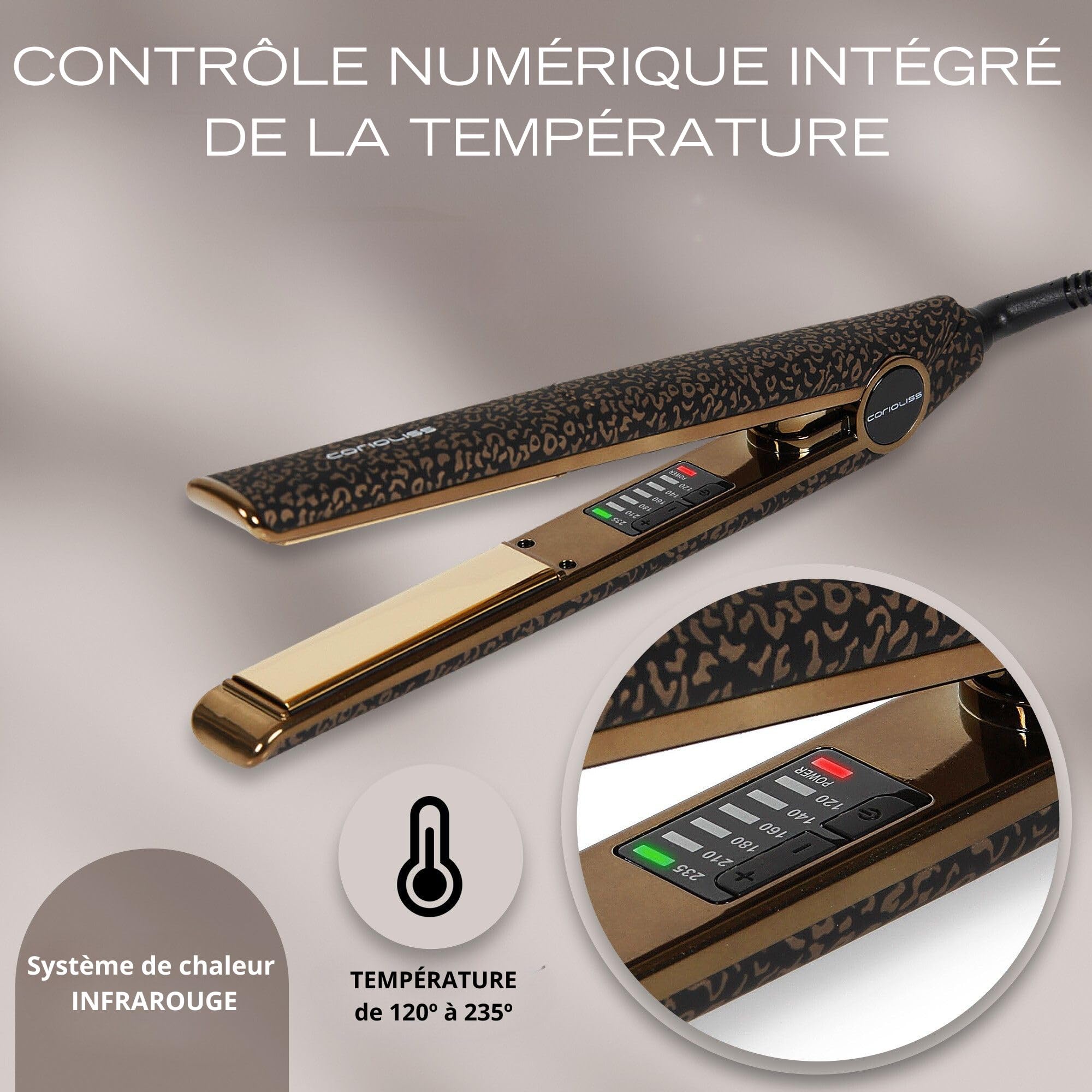 corioliss-c1-lisseur-professionnel-titanium-120-235-c-leopard-gold-avec-tui image 3