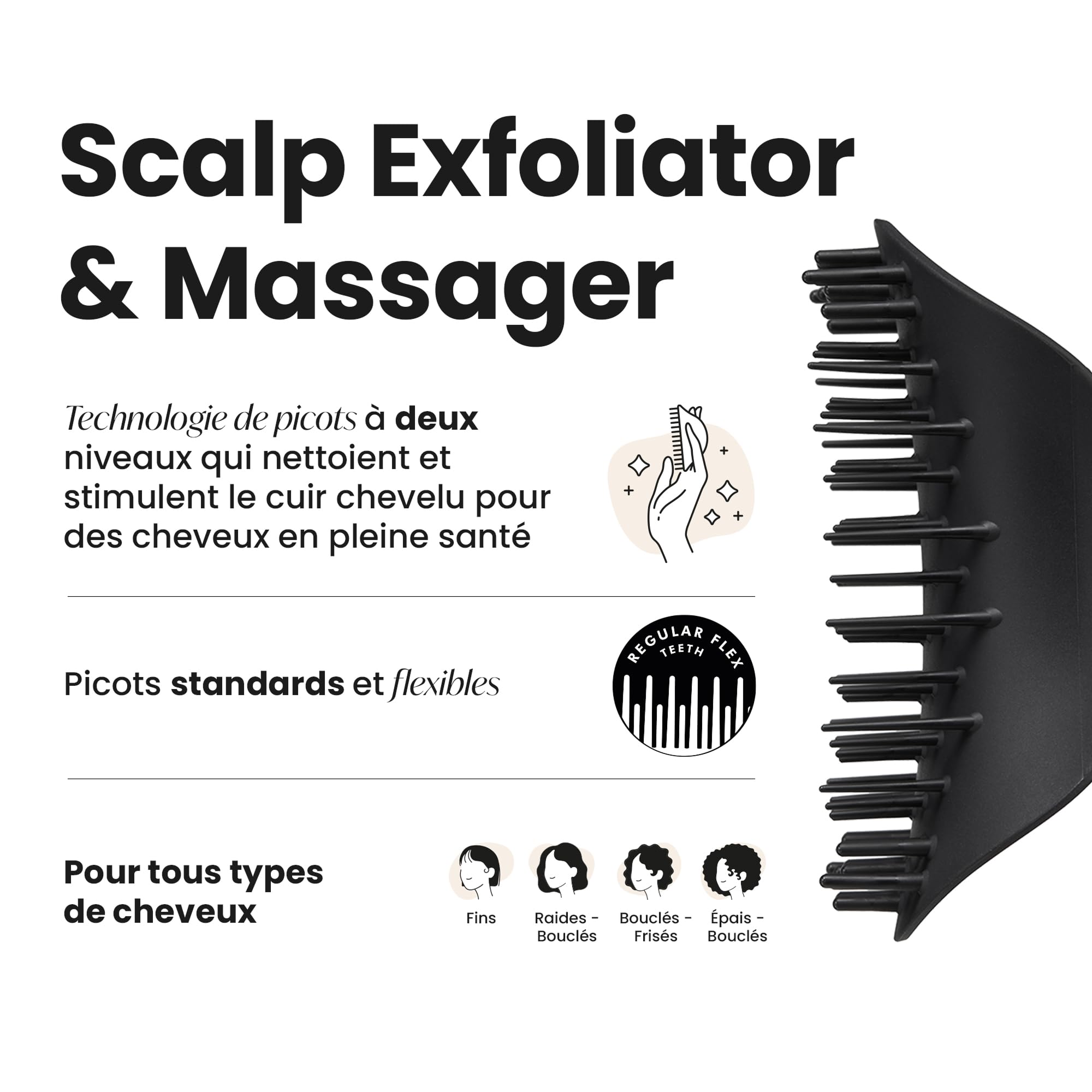 tangle-teezer-scalp-exfoliator-massager-brosse-cuir-chevelu-noir-onyx image 7