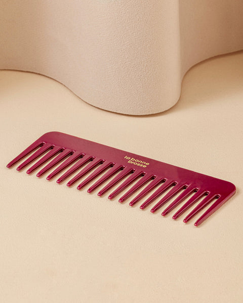 la-bonne-brosse-le-peigne-large-d-m-lant-en-ac-tate-rouge-cerise image 2