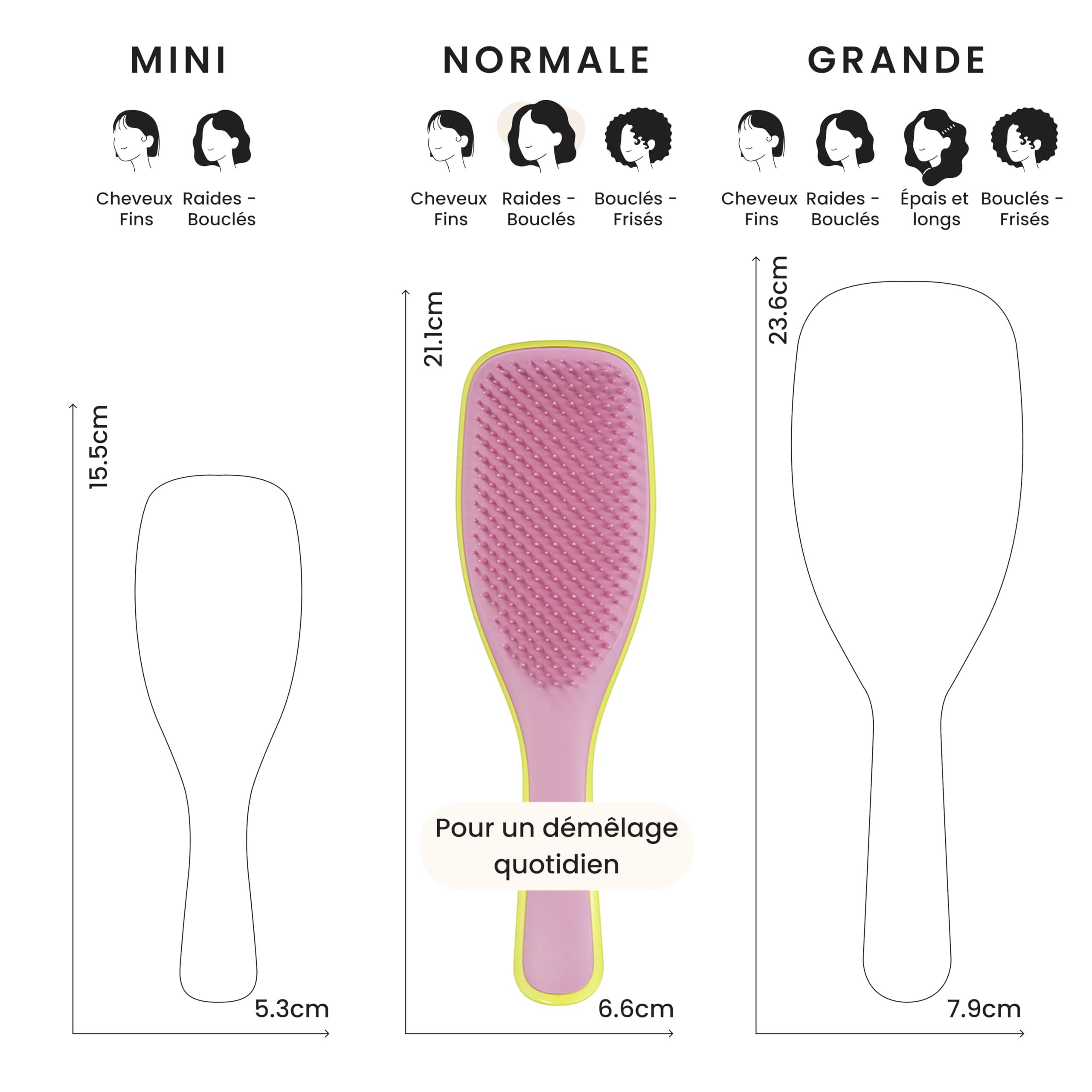 tangle-teezer-ultimate-detangler-brosse-d-m-lante-jaune-vif-et-bouton-de-rose-to image 3