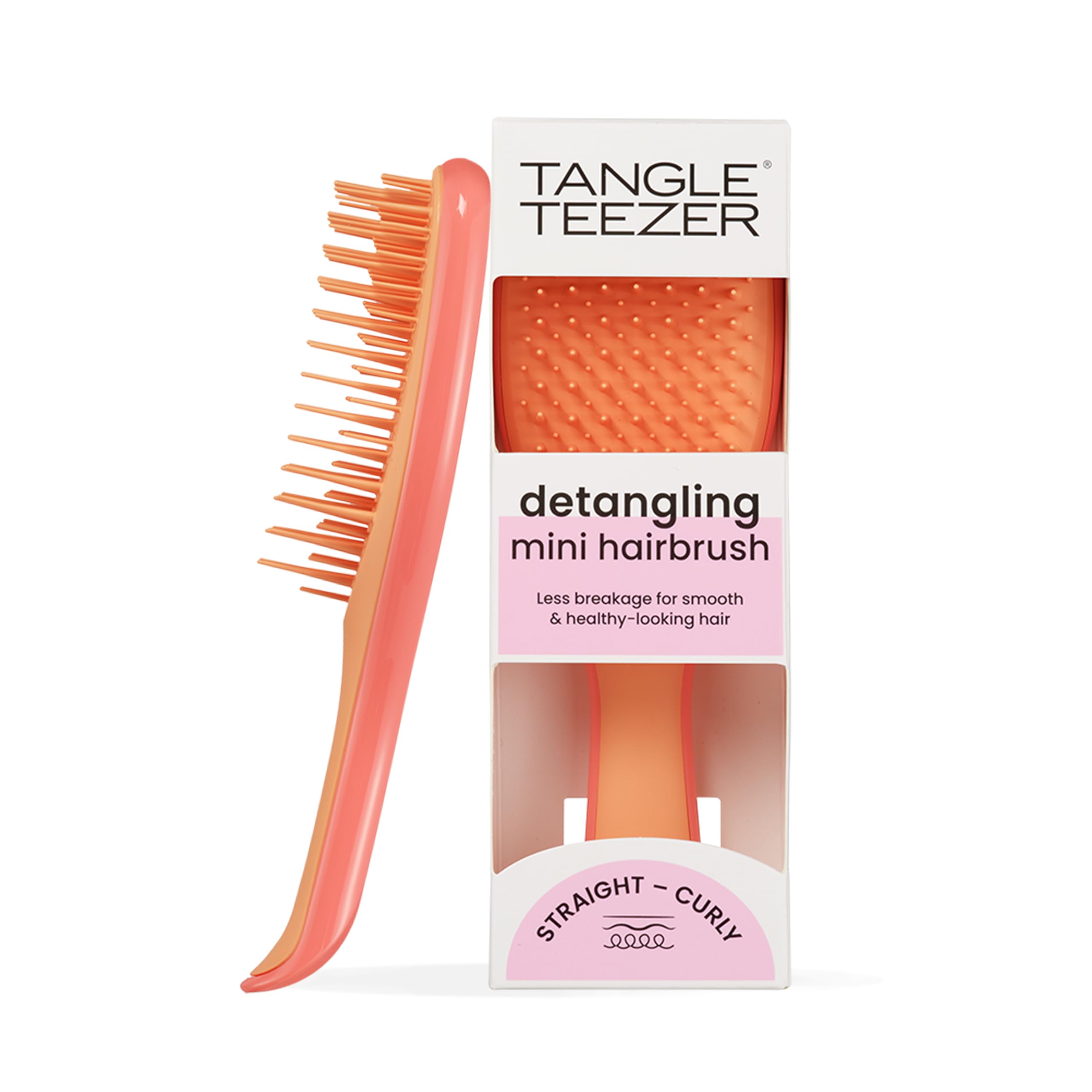 tangle-teezer-mini-ultimate-detangler-rose-saumon-et-abricot-brosse-d-m-lante-vo image 1