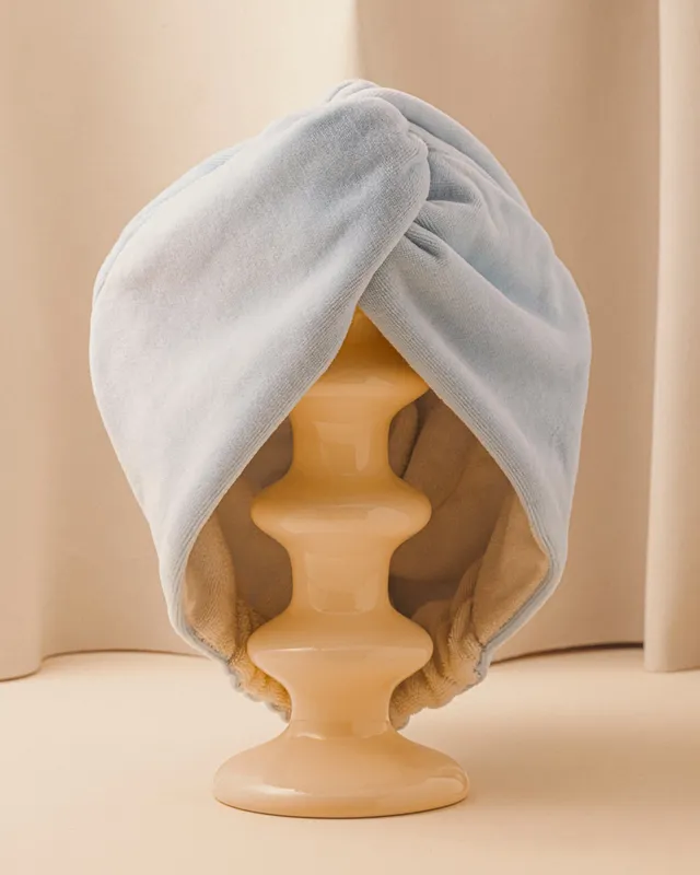 la-bonne-brosse-le-turban-turban-cheveux-velours-bio-bleu-lagon image 1