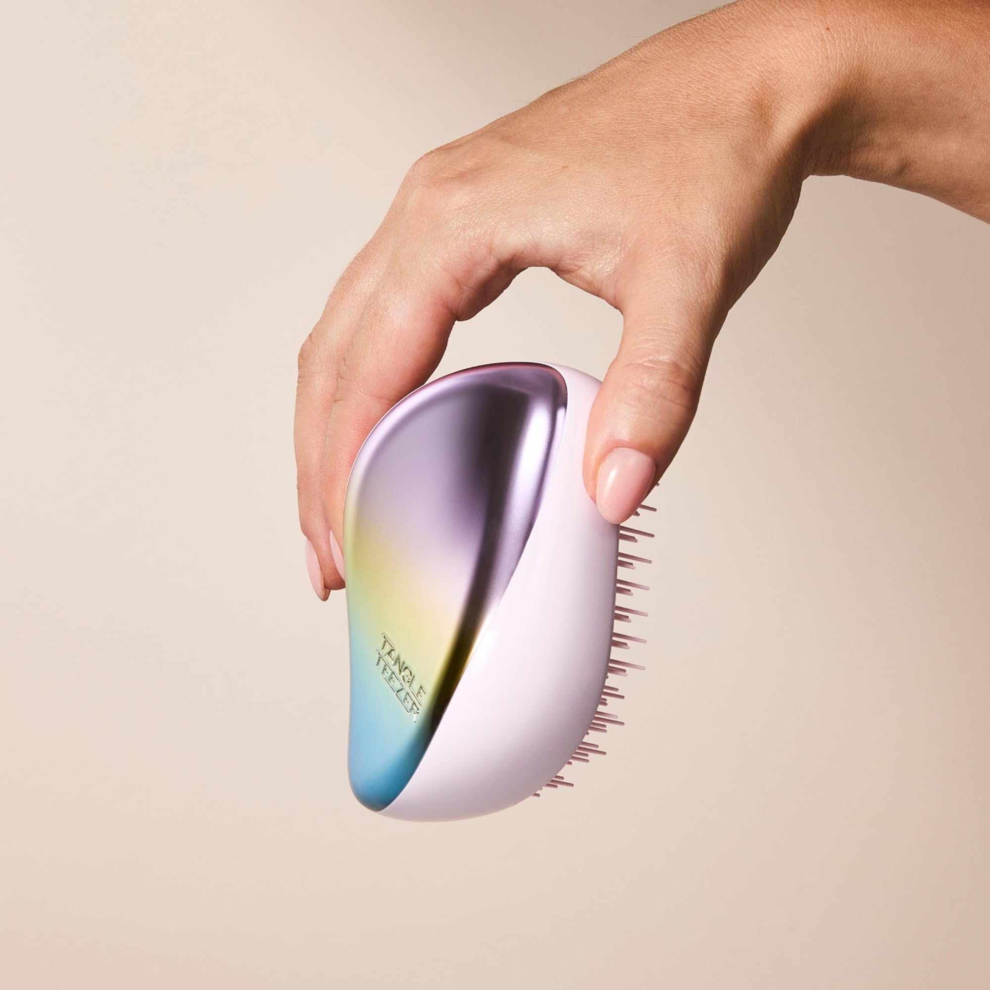 tangle-teezer-compact-styler-brosse-d-m-lante-voyage-nacre-mat-chrome-cheveux-fi image 5
