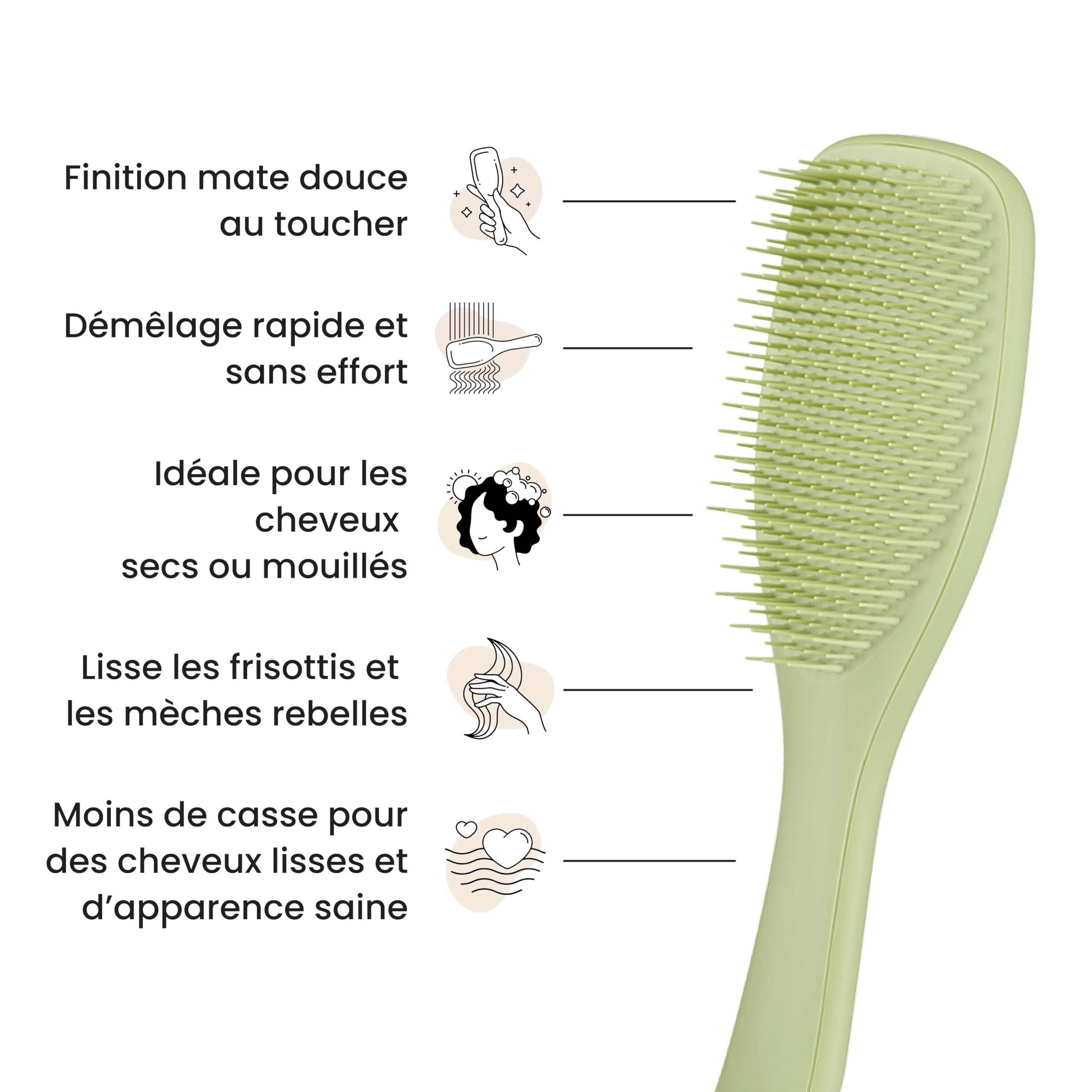 tangle-teezer-ultimate-detangler-brosse-d-m-lante-vert-olive-finition-mate image 5