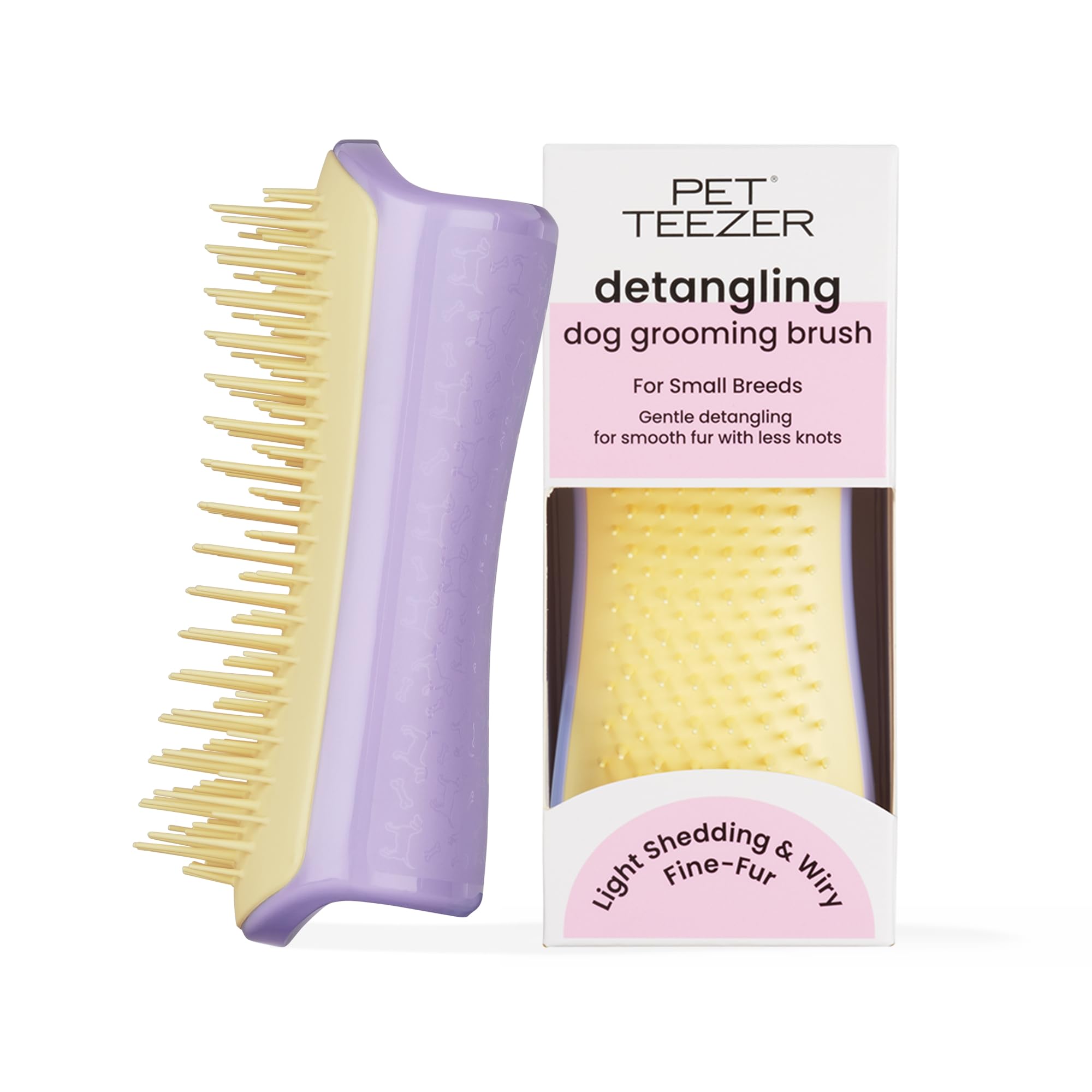 tangle-teezer-pet-teezer-grande-brosse-d-m-lante-chien-rose-et-jaune image 8