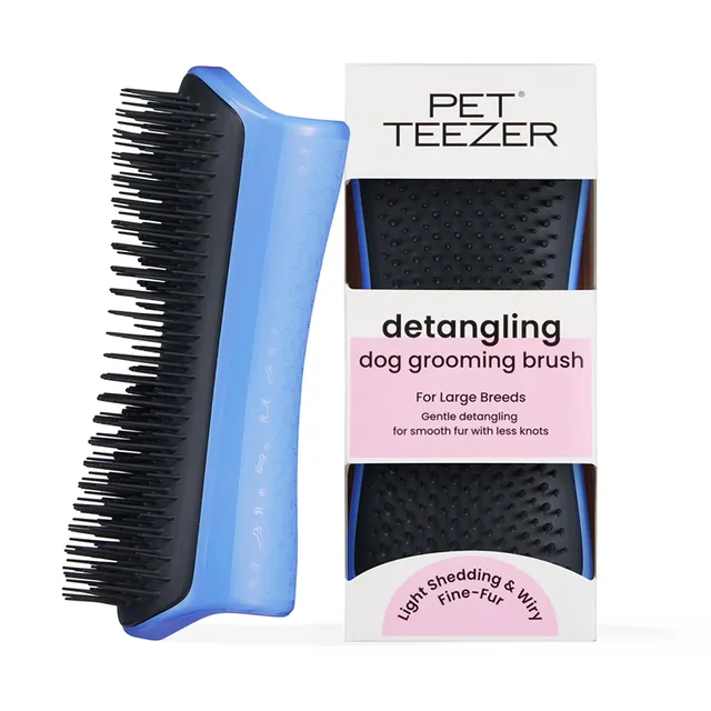 tangle-teezer-pet-teezer-brosse-d-m-lante-chien-bleu-bleuet-sec-et-bain image 1