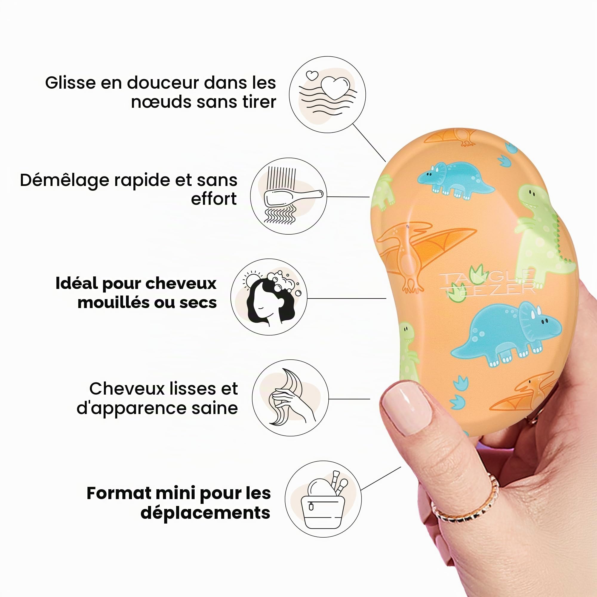 tangle-teezer-mini-original-dinosaur-brosse-d-m-lante-voyage image 5