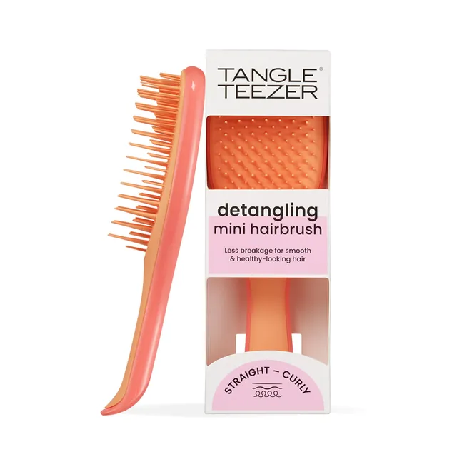 tangle-teezer-mini-ultimate-detangler-rose-saumon-et-abricot-brosse-d-m-lante-vo image 1